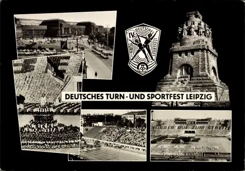 Ak Leipzig in Sachsen, Deutsches Turn- und Sportfest, Massenturnen, Völkerschlachtdenkmal  