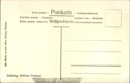 Ak Salzburg in Österreich, Schloss Freisaal