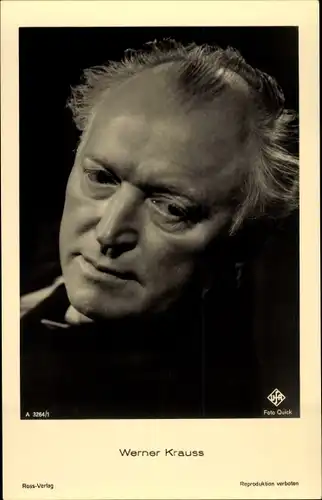 Ak Schauspieler Werner Krauss, Ross Verlag A 3264/1