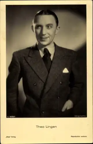 Ak Schauspieler Theo Lingen, Portrait