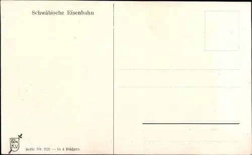 Künstler Ak Boettcher, Hans, Auf de schwäbische Eisebahne, Reisende, Bahnhof, Ravensburg