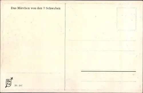 Künstler Ak Boettcher, Hans, Die sieben Schwaben, Jokele gang du voran