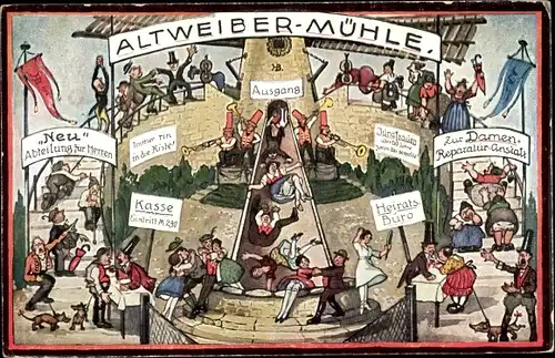 Ak Das Märchen von der Altweibermühle