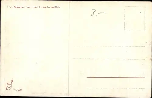 Ak Das Märchen von der Altweibermühle