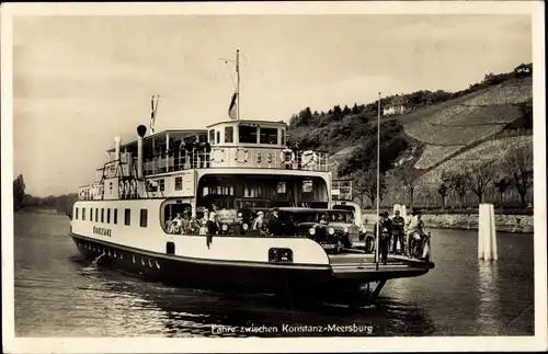 Ak Boddensee, Autofähre von Konstanz nach Meersburg