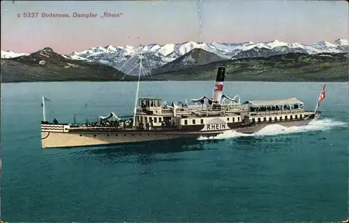 Ak Bodensee, Dampfer Rhein