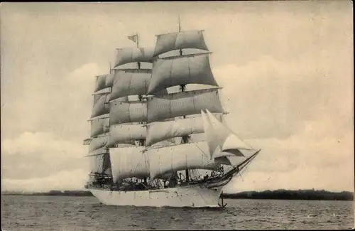 Ak Segelschiff auf offenem Meer