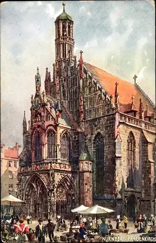 Künstler Ak Flower, C. F., Nürnberg in Mittelfranken Bayern, Frauenkirche