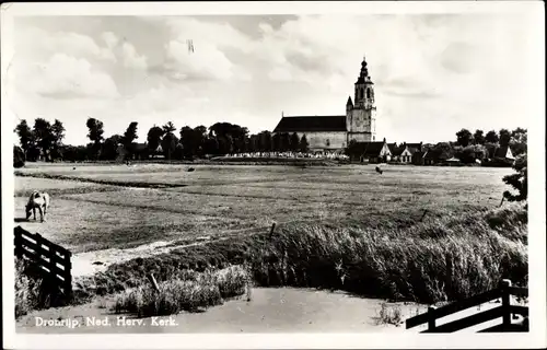 Ak Dronrijp Dronryp Friesland Niederlande, Ned. Herv. Kerk