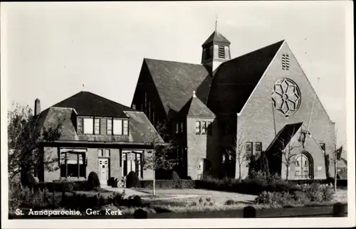 Ak St Anna Parochie Friesland Niederlande, Ger. Kerk