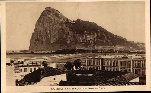 Ak Gibraltar, The Rock from Road to Spain