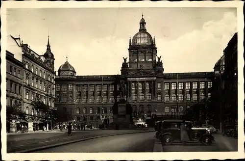 Ak Praha Prag Tschechien, Václavské náměstí, Wenzelsplatz, Museum