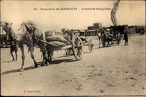 Ak Djibouti Dschibuti, Chariote Indigenes