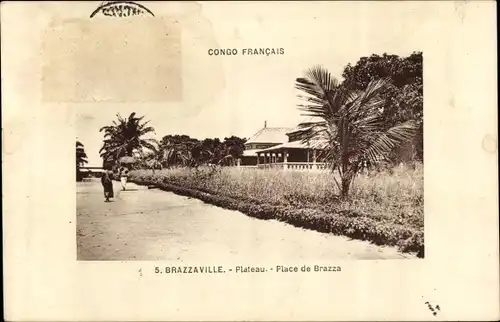 Ak Brazzaville Französisch Kongo, Plateau, Place de Brazza