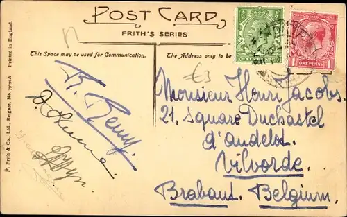 Ak Reigate Heath Surrey England, Mill with Church