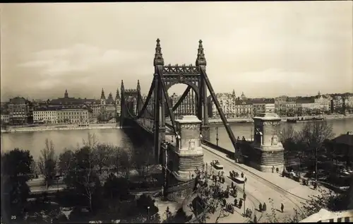 Ak Budapest Ungarn, Elisabethbrücke