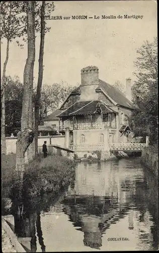 Ak Villiers sur Morin Seine et Marne, Le Moulin de Martigny