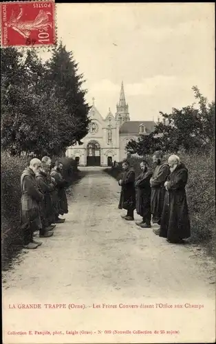 Ak Soligny la Trappe Orne, Abbaye de la Trappe, Les Freres Convers