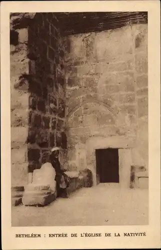 Ak Bethlehem Palästina, Entree de l'Eglise de la Nativite