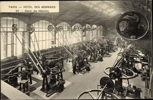 Ak Paris, Hotel des Monnaies, Atelier des Medailles