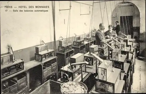 Ak Paris, Hotel des Monnaies, Salle des balances automatiques