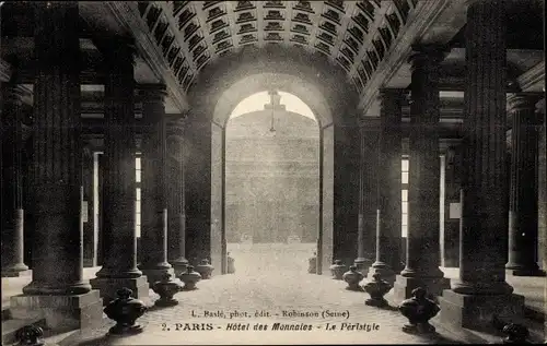 Ak Paris, Hôtel des Monnaies, Le Peristyle