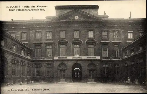 Ak Paris, Hôtel des Monnaies, Cour d'Honneur