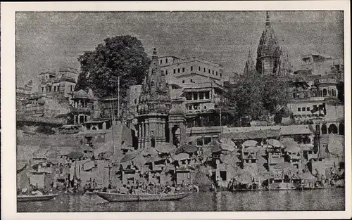 Ak Varanasi Benares Indien, Manikarnika Ghat