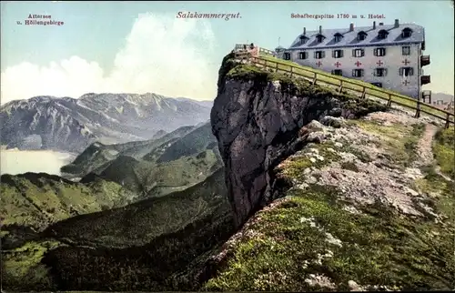 Ak St. Wolfgang im Salzkammergut Oberösterreich, Schafbergspitze, Hotel