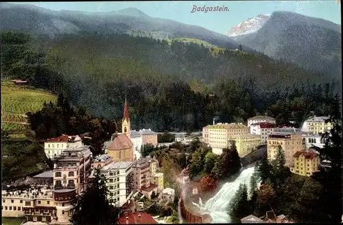 Ak Bad Gastein Badgastein in Salzburg, Teilansicht