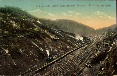 Ak Panamakanal Panama, Culebra Cut looking south