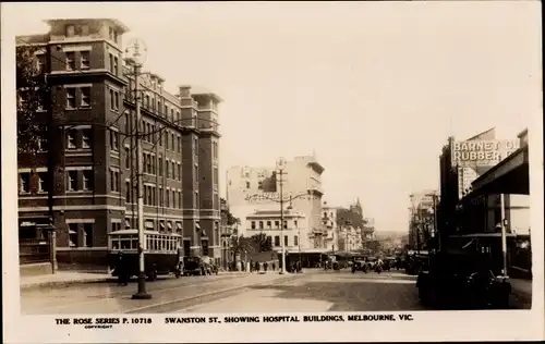 Ak Melbourne Australien, Swanston Street, Hospital Buildings