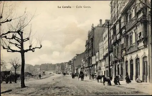 Ak La Coruña Galicien, Calle Garás