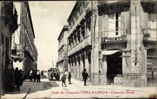 Ak Villagarcia Asturien, Calle del Comercio