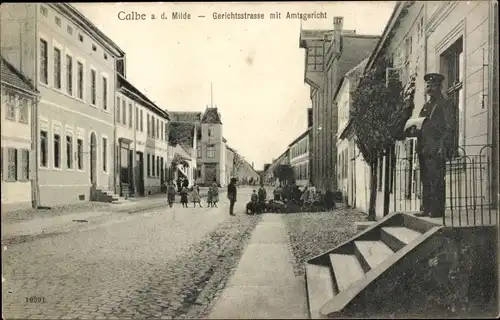 Ak Calbe Milde in der Altmark, Gerichtsstraße, Amtsgericht