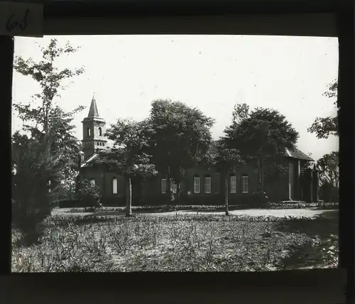 Glas Positiv Deutsch Ostafrika um 1913, Kirche in Kyimbila