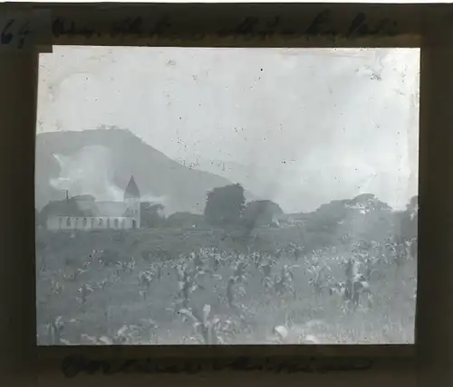 Glas Positiv Deutsch Ostafrika um 1913, Korallenfelsen in Daressalam