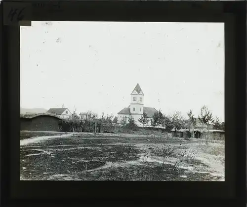 Glas Positiv Deutsch-Ost-Afrika um 1913, Kirche der Missionsstation Madibira