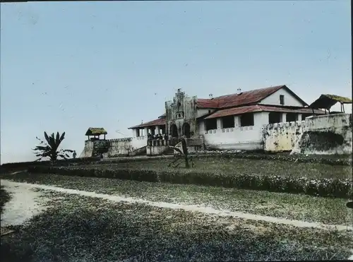 Glas Positiv Deutsch-Ost-Afrika um 1913, Verwaltungsgebäude des Bezirksamtes Neulangenburg