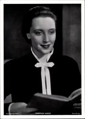 Foto Schauspielerin Dorothea Wieck, Portrait