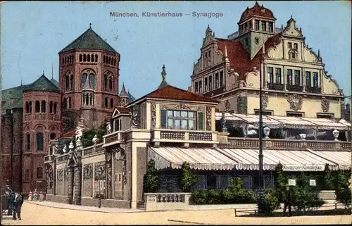 Judaika Ak München, Künstlerhaus, Synagoge