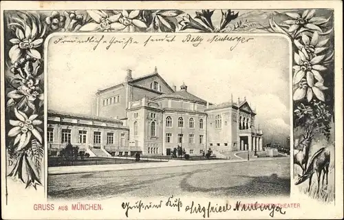 Passepartout Ak München, Prinzregent Theater