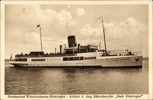 Ak Doppelschraubendampfer Stadt Rüstringen, Bäderdampfer