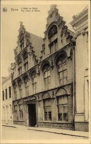 Ak Ypres Ypern Westflandern, L'Hôtel de Gand