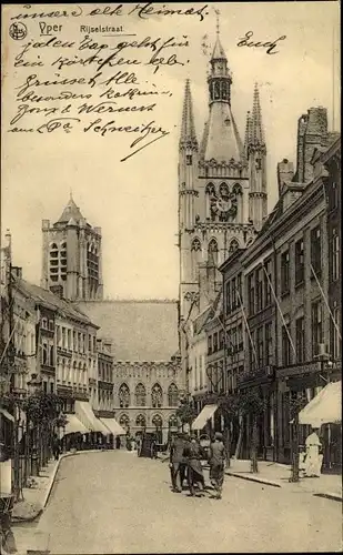 Ak Ypres Ypern Westflandern, Rijselstraat