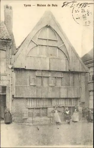 Ak Ypres Ypern Westflandern, Maison de Bois