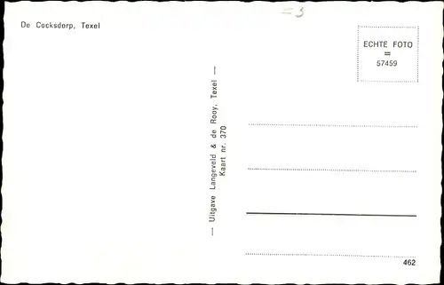 Ak De Cocksdorp Texel Nordholland Niederlande, Teilansicht vom Ort