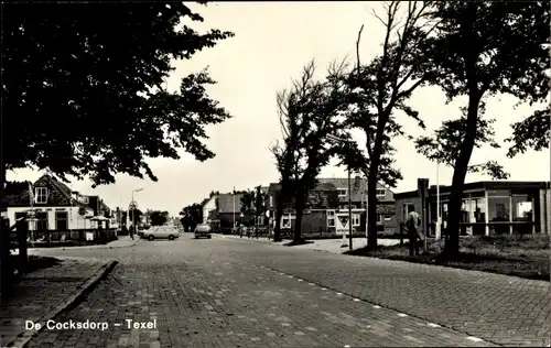 Ak De Cocksdorp Texel Nordholland Niederlande, Straßenpartie