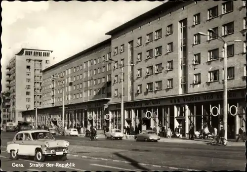 Ak Gera in Thüringen, Straße der Republik