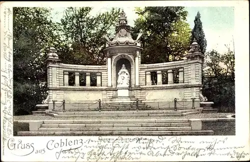 Ak Koblenz am Rhein, Kaiserin Augusta Denkmal